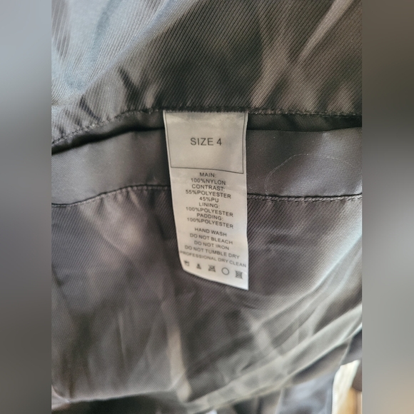 Maniere De Voir Black Puffer Jacket with Corset Detail - Picture 11 of 11